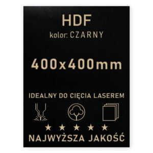 HDF 3mm formatka 400×400 Czarny