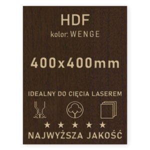 HDF 3mm formatka 400×400 Wenge