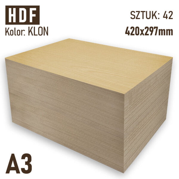 HDF 3mm Pakiet 42 formatek A3 Klon