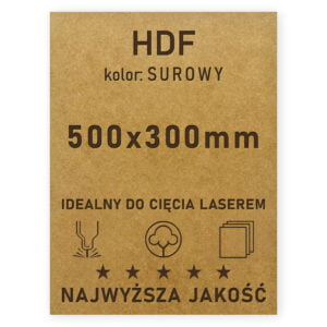 HDF 3mm formatka 500×300 Surowy