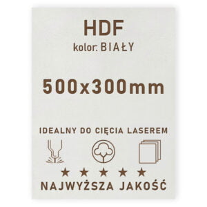 HDF 3mm formatka 500x300 Biały
