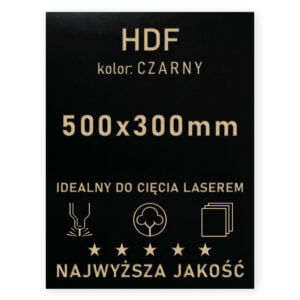 HDF 3mm formatka 500×300 Czarny