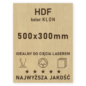 HDF 3mm formatka 500×300 Klon