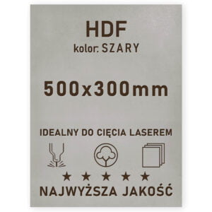 HDF 3mm formatka 500×300 Szary