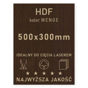 HDF 3mm formatka 500×300 Wenge