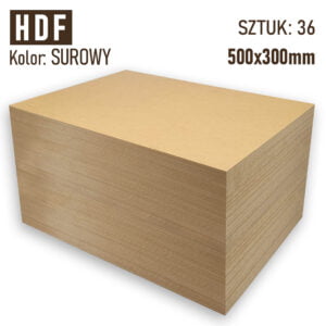 HDF 3mm Pakiet 54 formatek 300×300 Surowy
