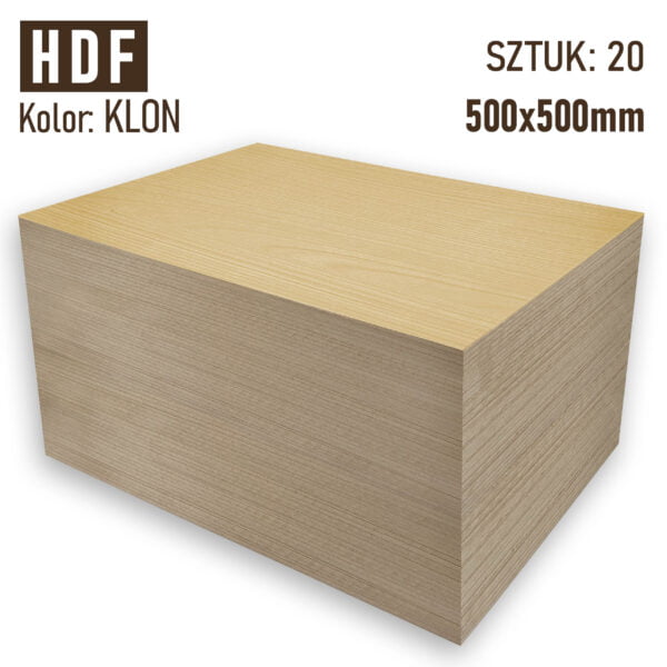 HDF 3mm Pakiet 20 formatek 500×500 Klon