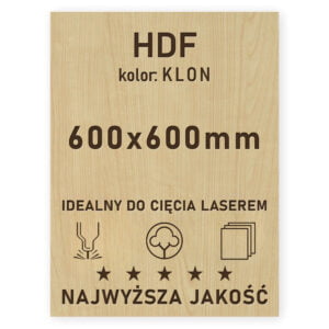 HDF 3mm formatka 600×600 Klon