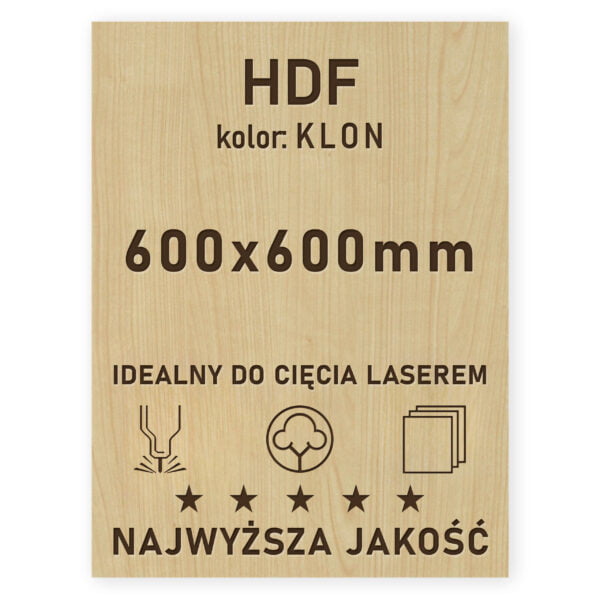 HDF 3mm formatka 600×600 Klon