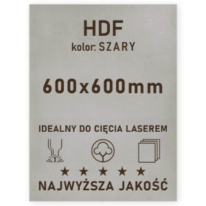 HDF 3mm formatka 600×600 Szary