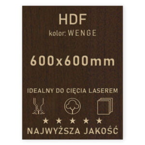 HDF 3mm formatka 600×600 Wenge