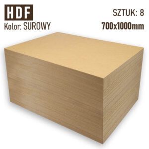 HDF 3mm Pakiet 8 formatek 1000×700 Surowy