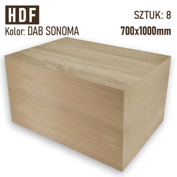HDF 3mm Pakiet 8 formatek 1000x700 Dąb Sonoma