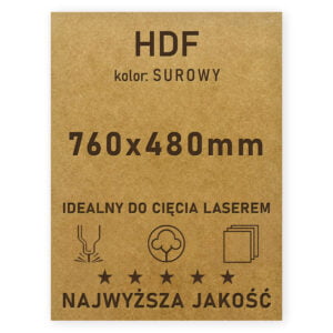 HDF 3mm formatka 760×480 Surowy