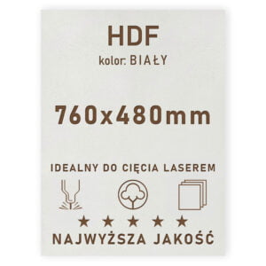 HDF 3mm formatka 760x480 Biały