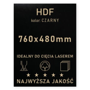 HDF 3mm formatka 760×480 Czarny