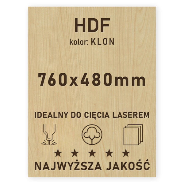 HDF 3mm formatka 760×480 Klon