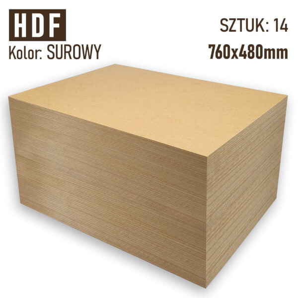 HDF 3mm Pakiet 14 formatek 760×480 Surowy