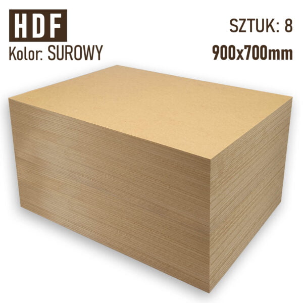 HDF 3mm Pakiet 8 formatek 900×700 Surowy