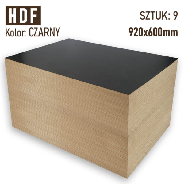 HDF 3mm Pakiet 9 formatek 920×600 Czarny