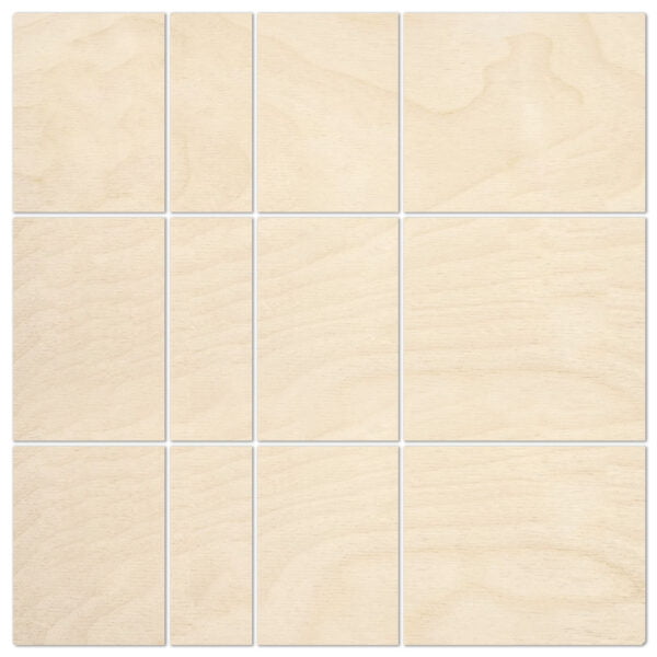 Arkusz 1525x1525mm sklejki 4 mm. Rozkrój do 12 części