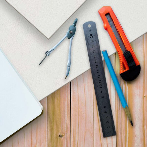 HDF 3mm Pakiet 12 formatek 600×600 Biały